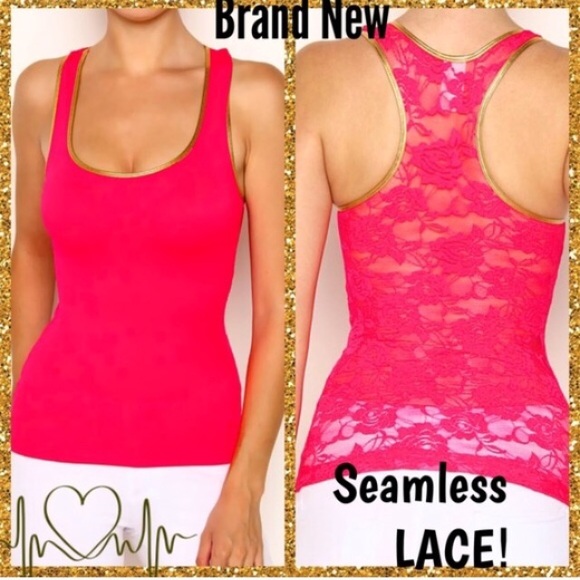 Stretchy Vibrant Lace Racerback - Picture 2 of 4